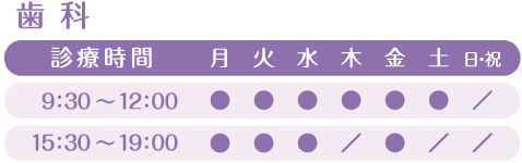 歯科　診療時間